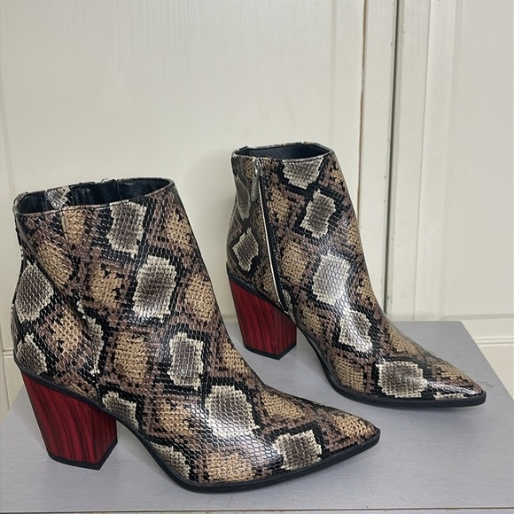 Circus by Sam Edelman Booties Cornell Snakeskin Print Boots Womens Size 6.5 - Picture 3 of 9